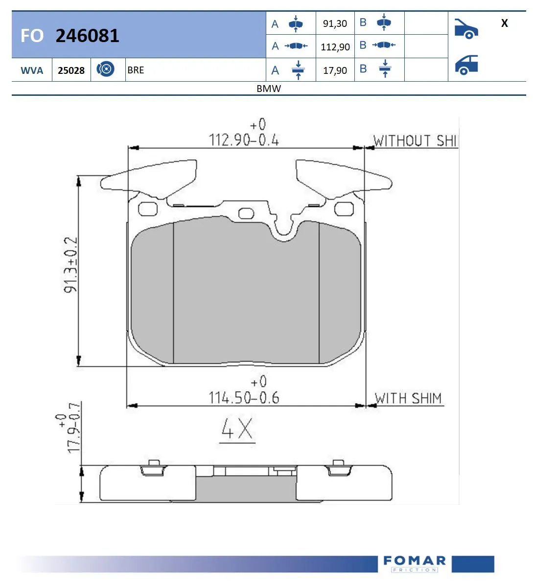 Brake Pad Set, disc brake